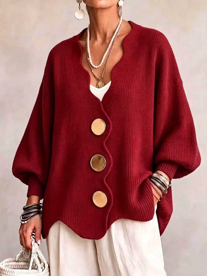 Mercedes | Cardigan Donna con Bottoni e Scollo a V