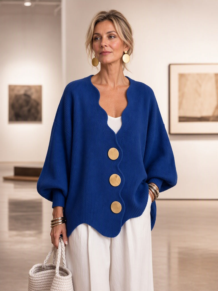 Mercedes | Cardigan Donna con Bottoni e Scollo a V