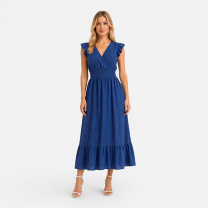 Abito Midi Donna in Cotone a Portafoglio