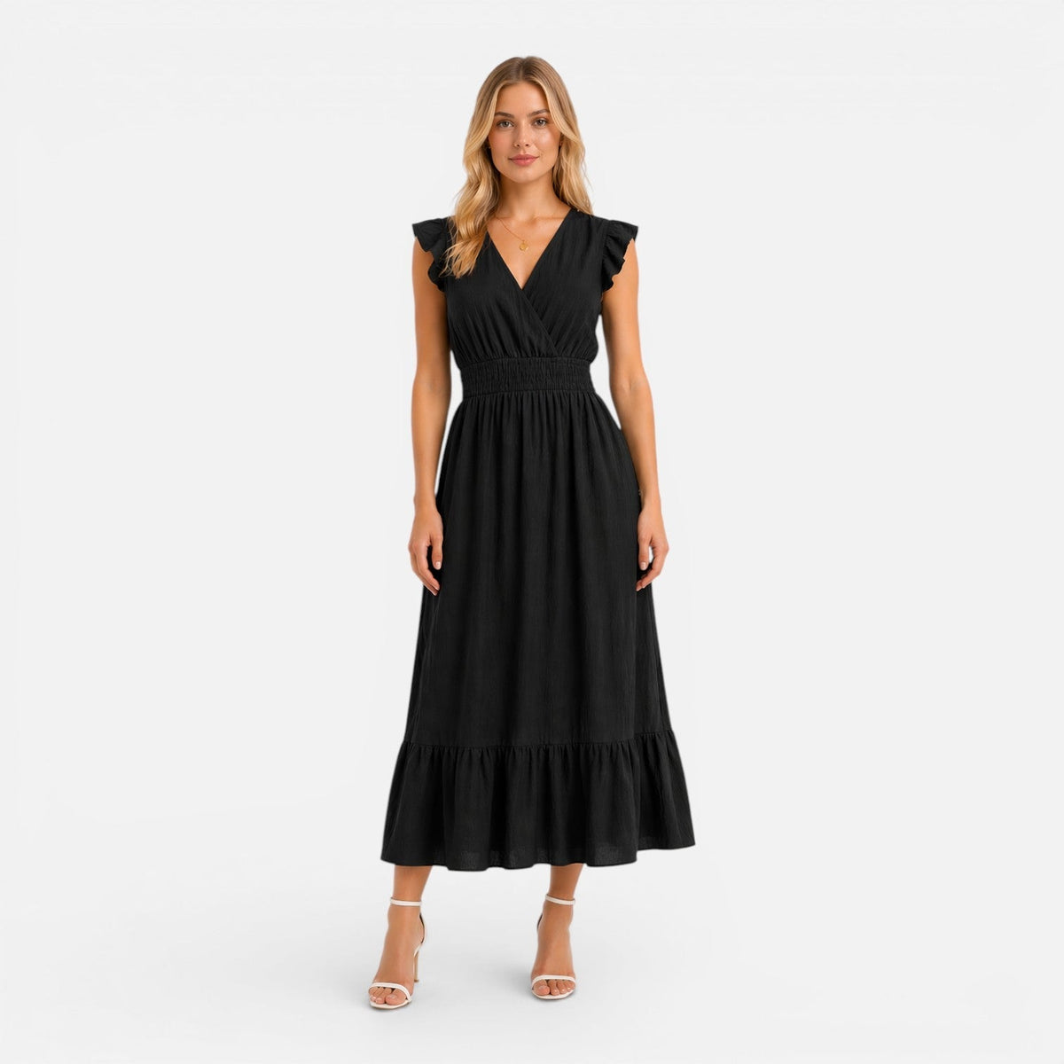 Abito Midi Donna in Cotone a Portafoglio