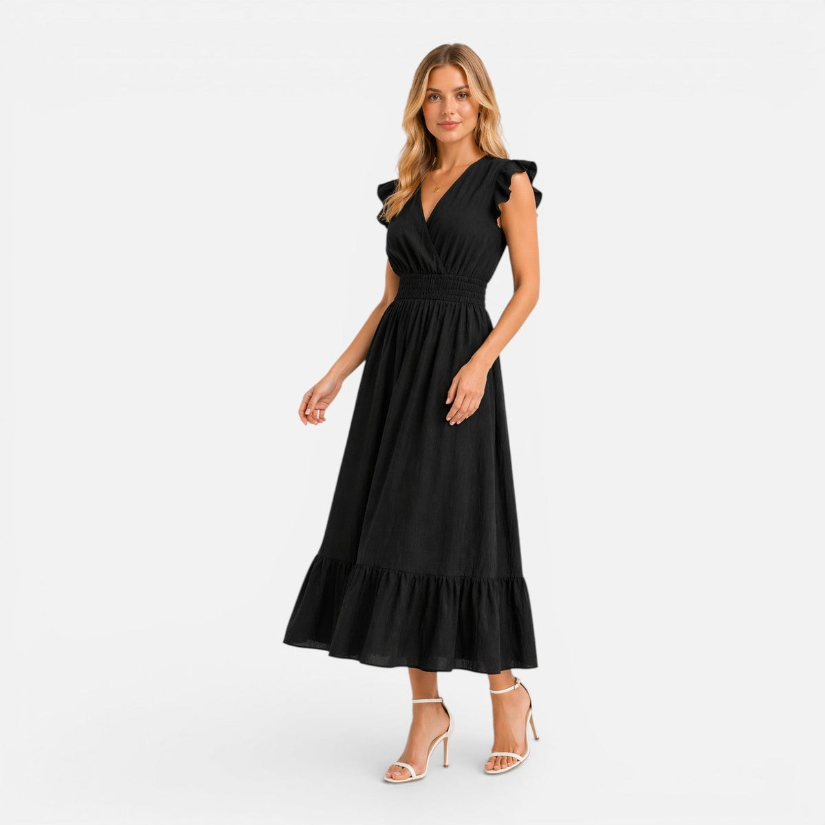 Abito Midi Donna in Cotone a Portafoglio
