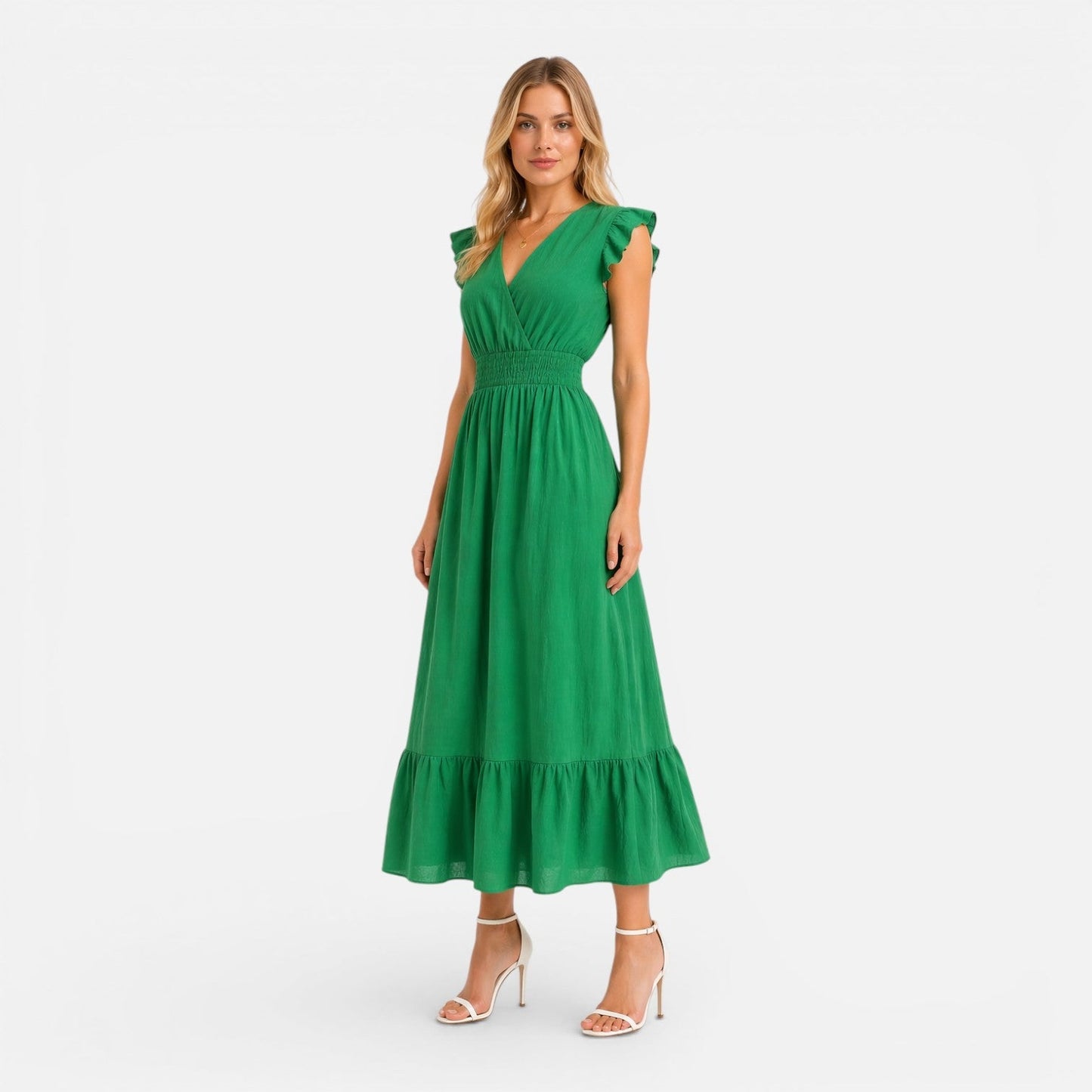 Abito Midi Donna in Cotone a Portafoglio
