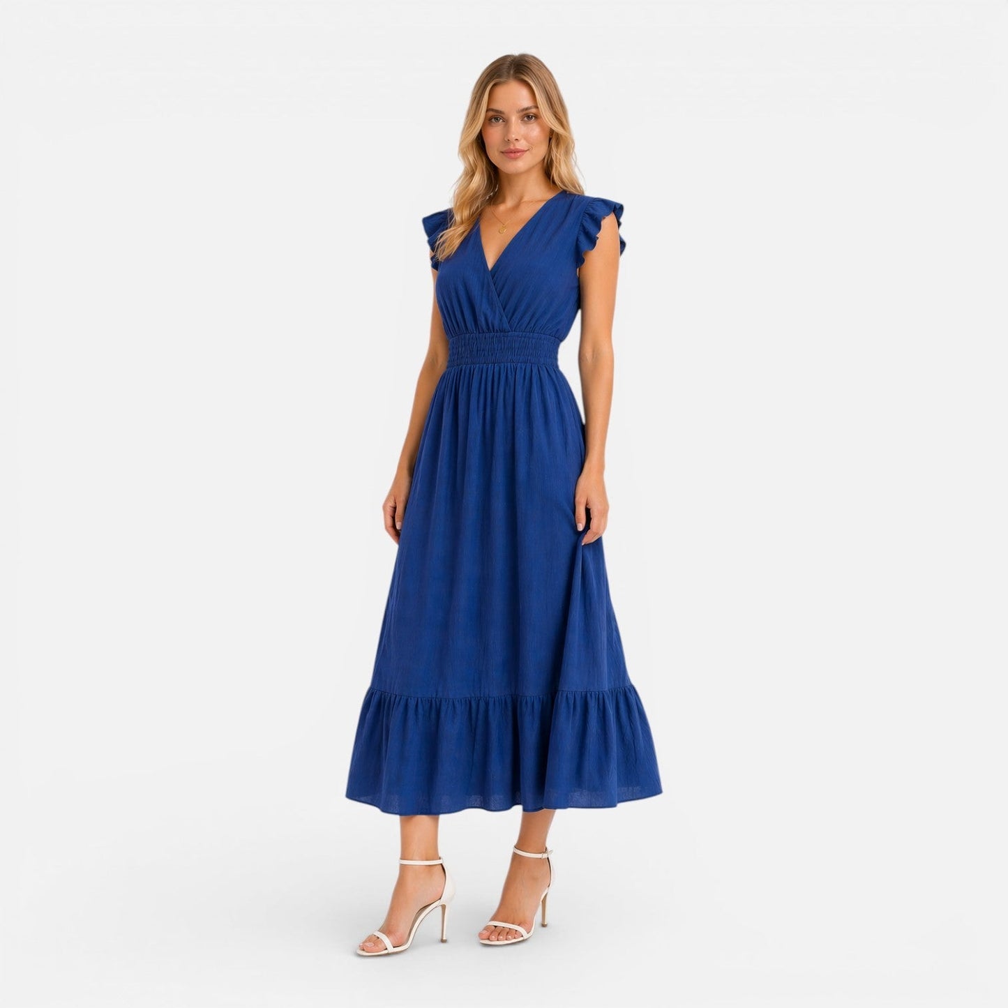 Abito Midi Donna in Cotone a Portafoglio