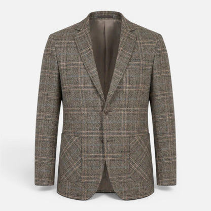 Blazer Uomo a Quadri Slim Fit