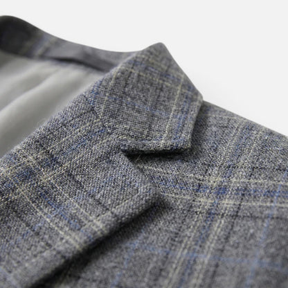 Blazer Uomo a Quadri Slim Fit