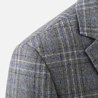 Blazer Uomo a Quadri Slim Fit