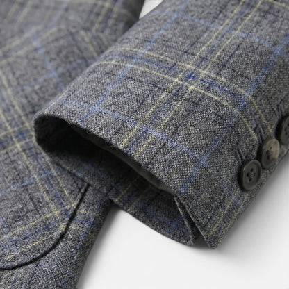 Blazer Uomo a Quadri Slim Fit