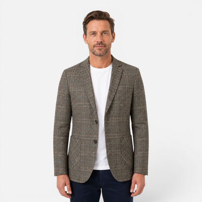 Blazer Uomo a Quadri Slim Fit