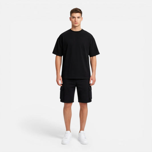 Completo Uomo T-Shirt e Pantaloncini Cargo Estivo Casual