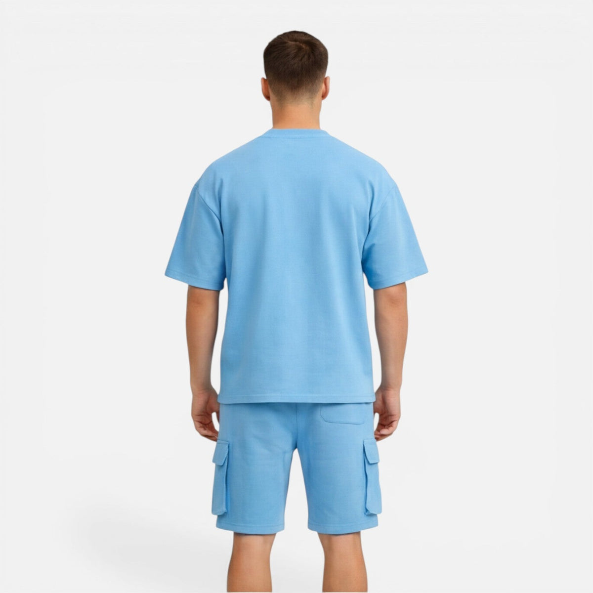 Completo Uomo T-Shirt e Pantaloncini Cargo Estivo Casual