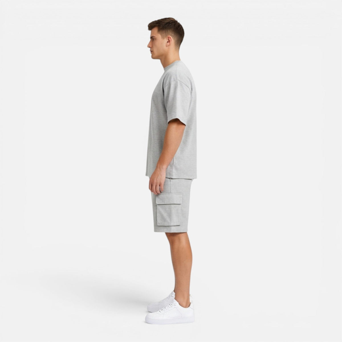 Completo Uomo T-Shirt e Pantaloncini Cargo Estivo Casual