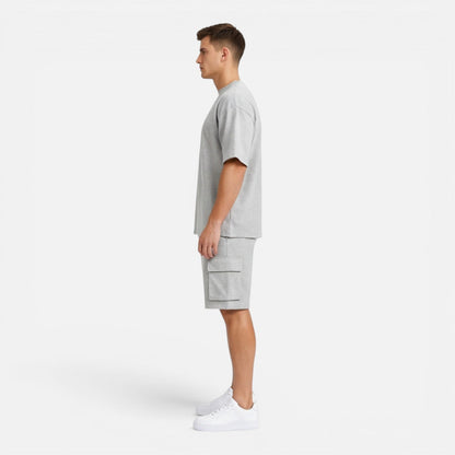 Completo Uomo T-Shirt e Pantaloncini Cargo Estivo Casual