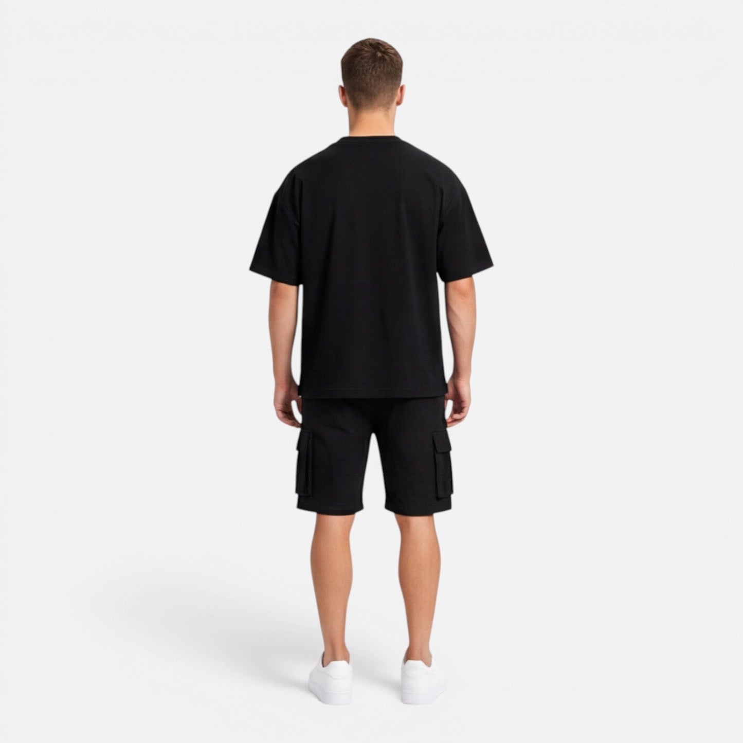 Completo Uomo T-Shirt e Pantaloncini Cargo Estivo Casual
