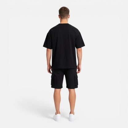 Completo Uomo T-Shirt e Pantaloncini Cargo Estivo Casual