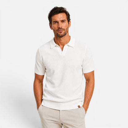 Polo Uomo Slim Fit in Maglia Traspirante Leggera Manica Corta
