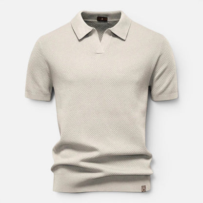 Polo Uomo Slim Fit in Maglia Traspirante Leggera Manica Corta