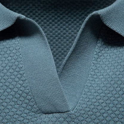 Polo Uomo Slim Fit in Maglia Traspirante Leggera Manica Corta