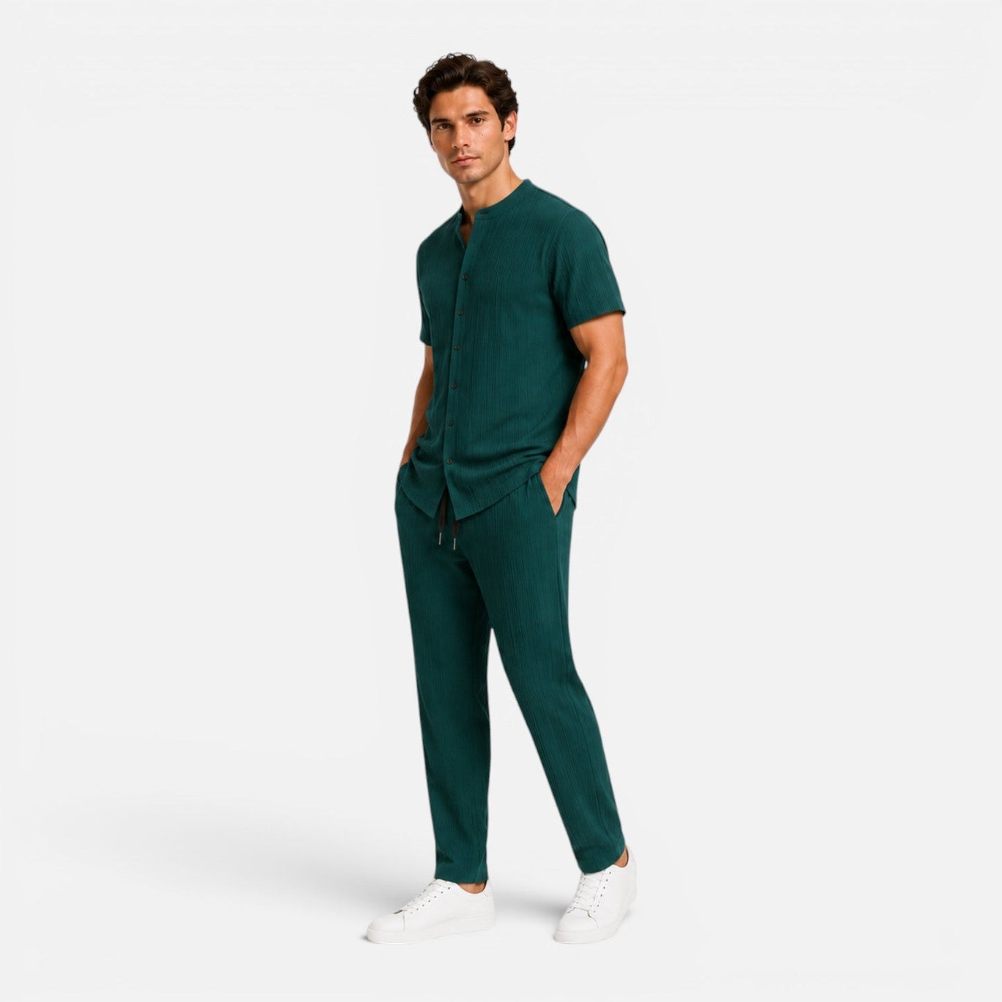 Completo Uomo Estivo Camicia e Pantaloni Leggeri