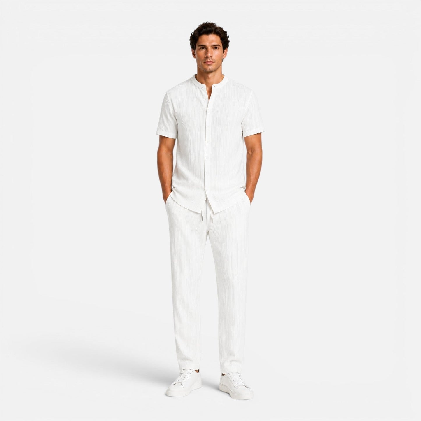 Completo Uomo Estivo Camicia e Pantaloni Leggeri