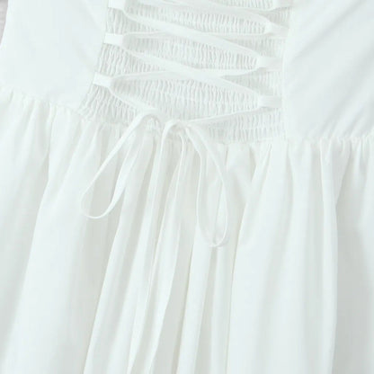 Abito Midi Donna Corsetto con Schiena Aperta