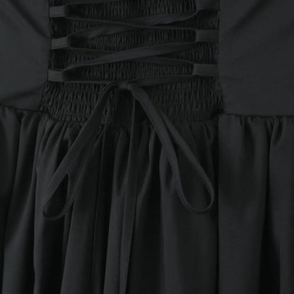 Abito Midi Donna Corsetto con Schiena Aperta