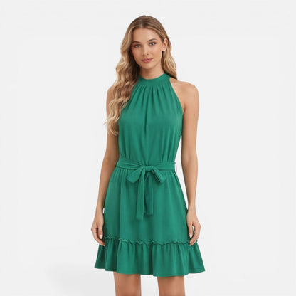 Abito Mini Donna con Collo all'Americana