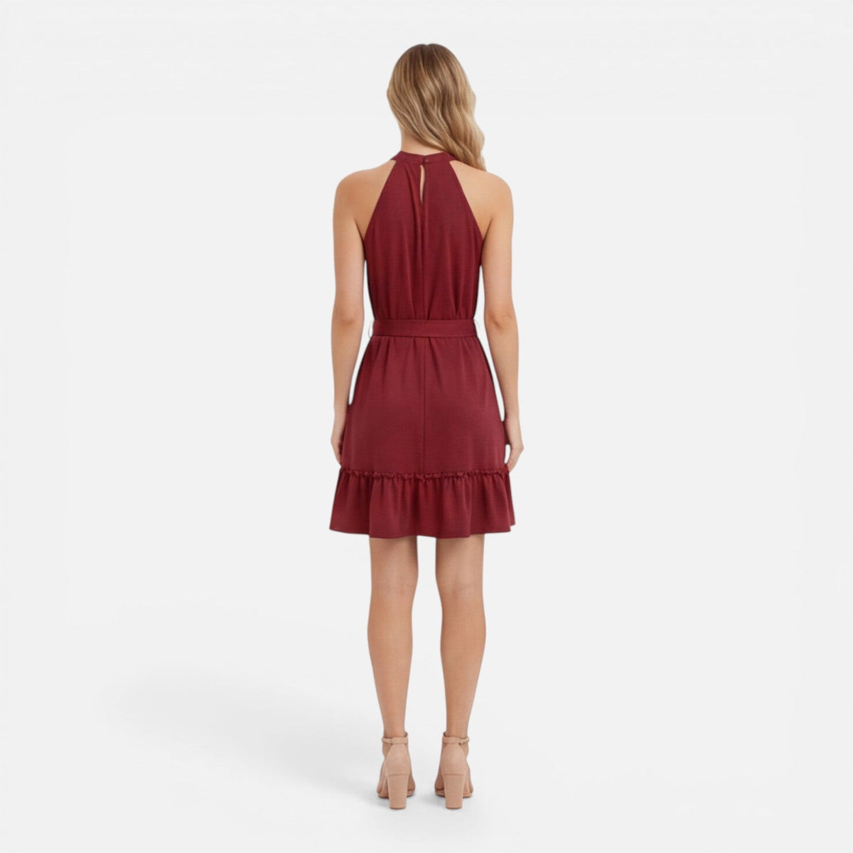 Abito Mini Donna con Collo all'Americana
