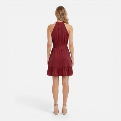 Abito Mini Donna con Collo all'Americana