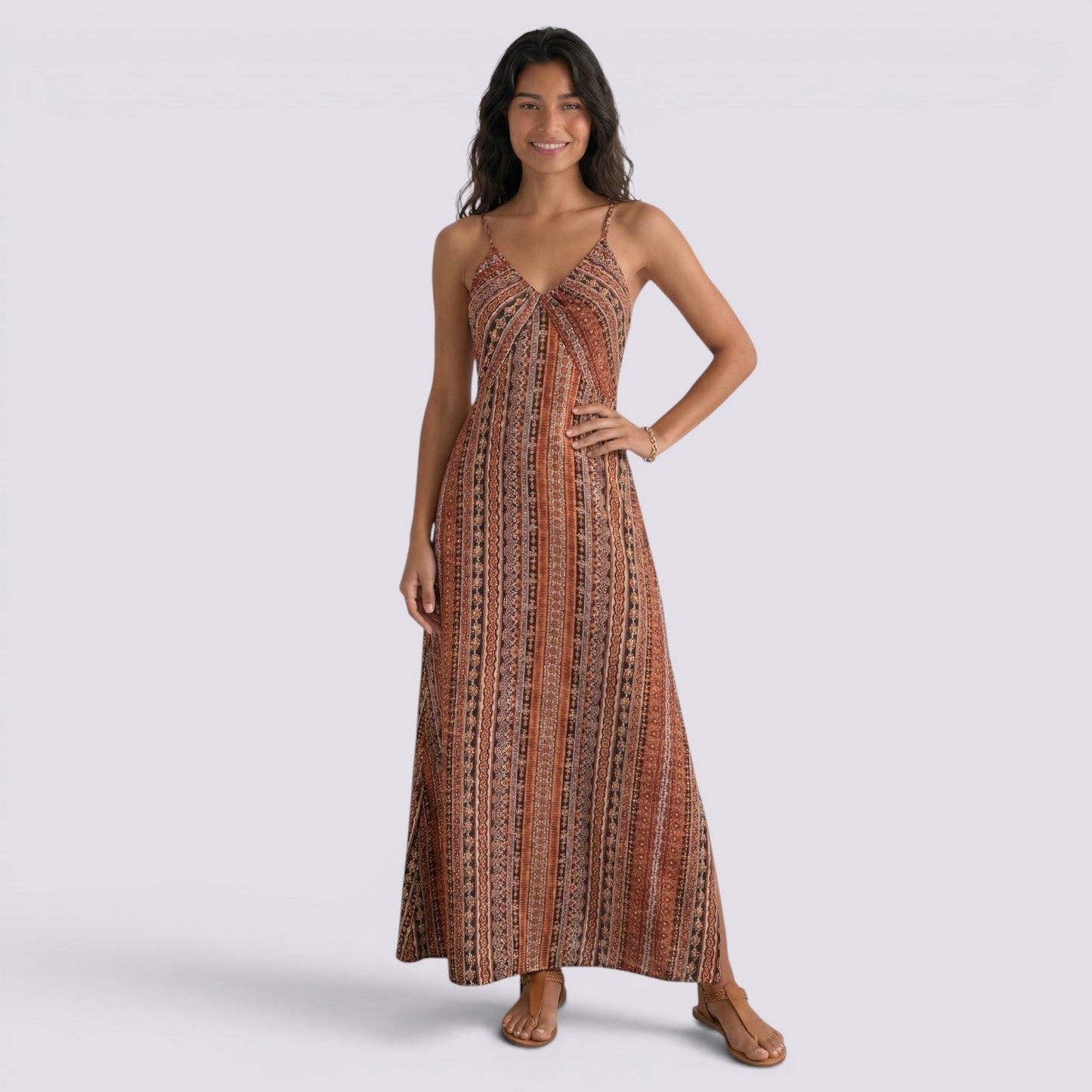 Abito Lungo Donna Boho con Schiena Aperta