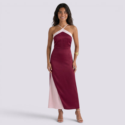 Abito Lungo Donna Boho con Scollo a V