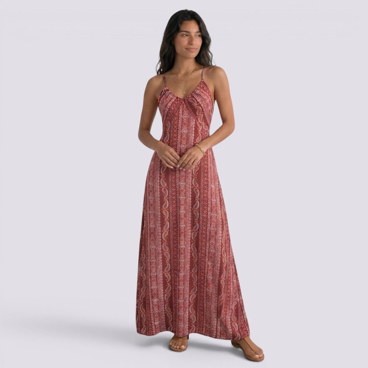 Abito Lungo Donna Boho con Schiena Aperta
