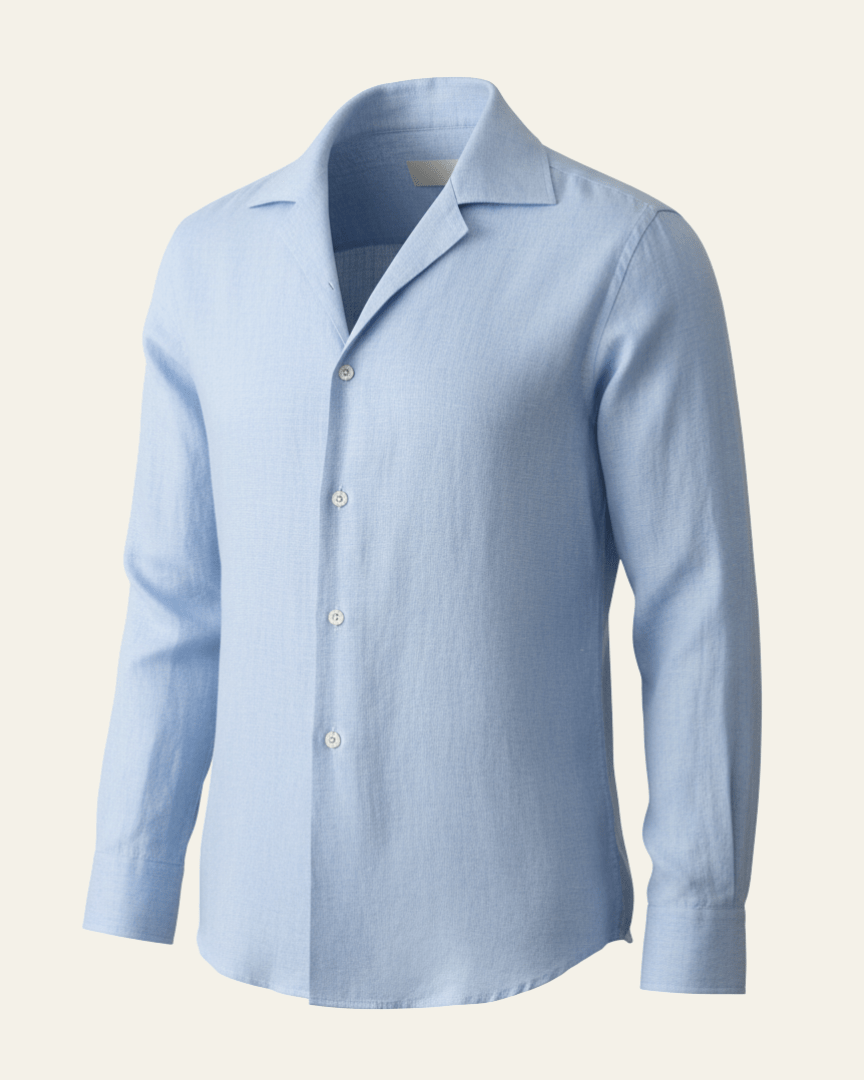 Camicia Uomo in Lino Taglio Costiero Fluida Estiva