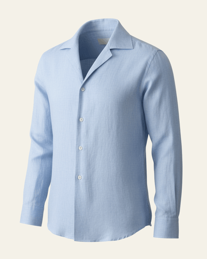 Camicia Uomo in Lino Taglio Costiero Fluida Estiva