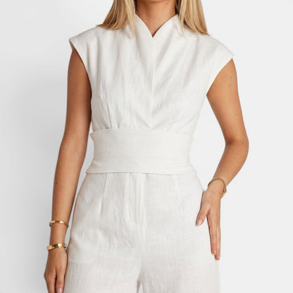 Tuta Donna Elegante Drappeggiata