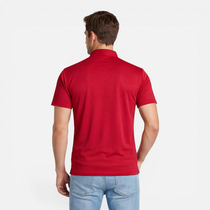 Maglia Henley Uomo Manica Corta Cotone Slim Fit Casual
