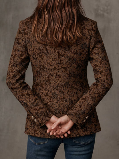 Antonia | Blazer Donna in Jacquard con Stampa Paisley