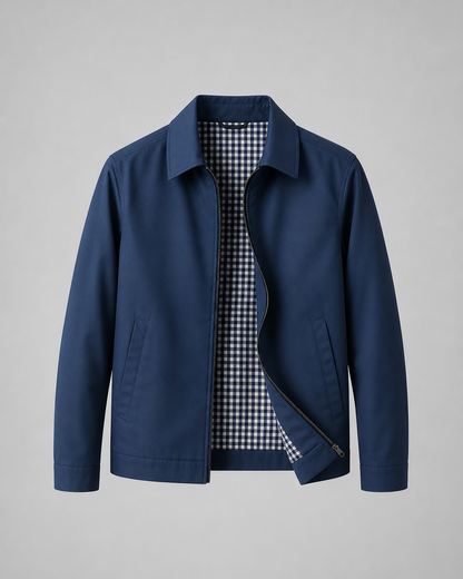 Giacca Harrington Uomo con Fodera a Quadri