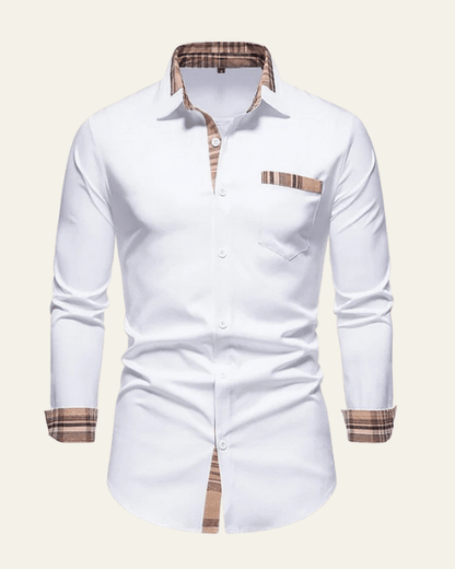 Camicia Uomo a Quadri con Bottoni Misto Versatile