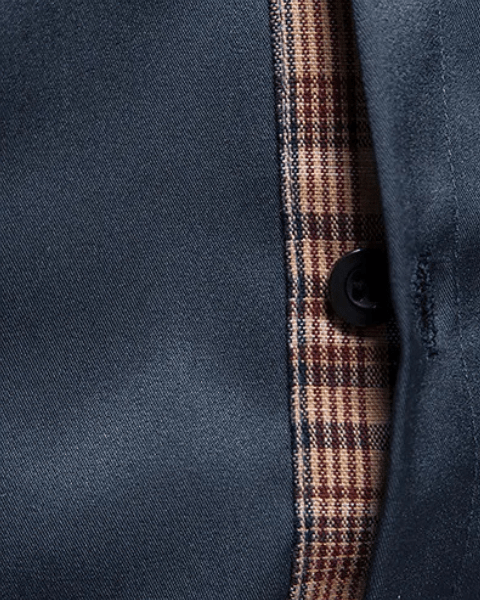 Camicia Uomo a Quadri con Bottoni Misto Versatile