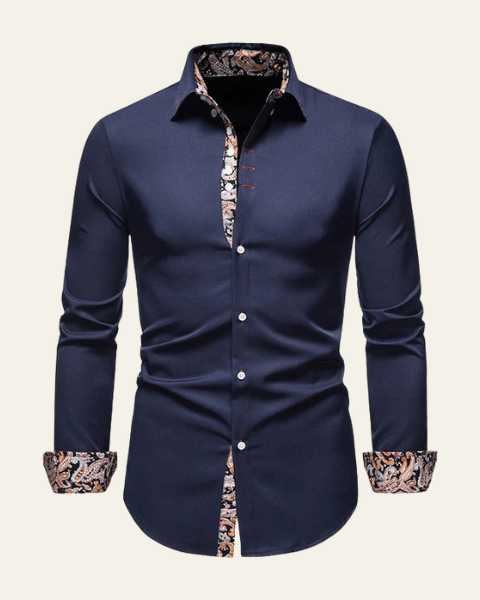 Camicia Uomo a Quadri con Bottoni Misto Versatile