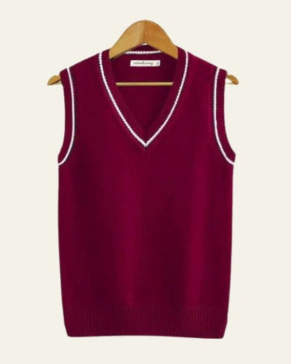 Gilet Uomo da Cricket Scollo a V Classico Misto Maglia