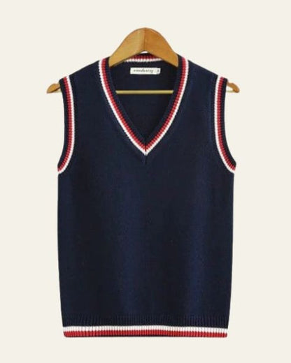 Gilet Uomo da Cricket Scollo a V Classico Misto Maglia