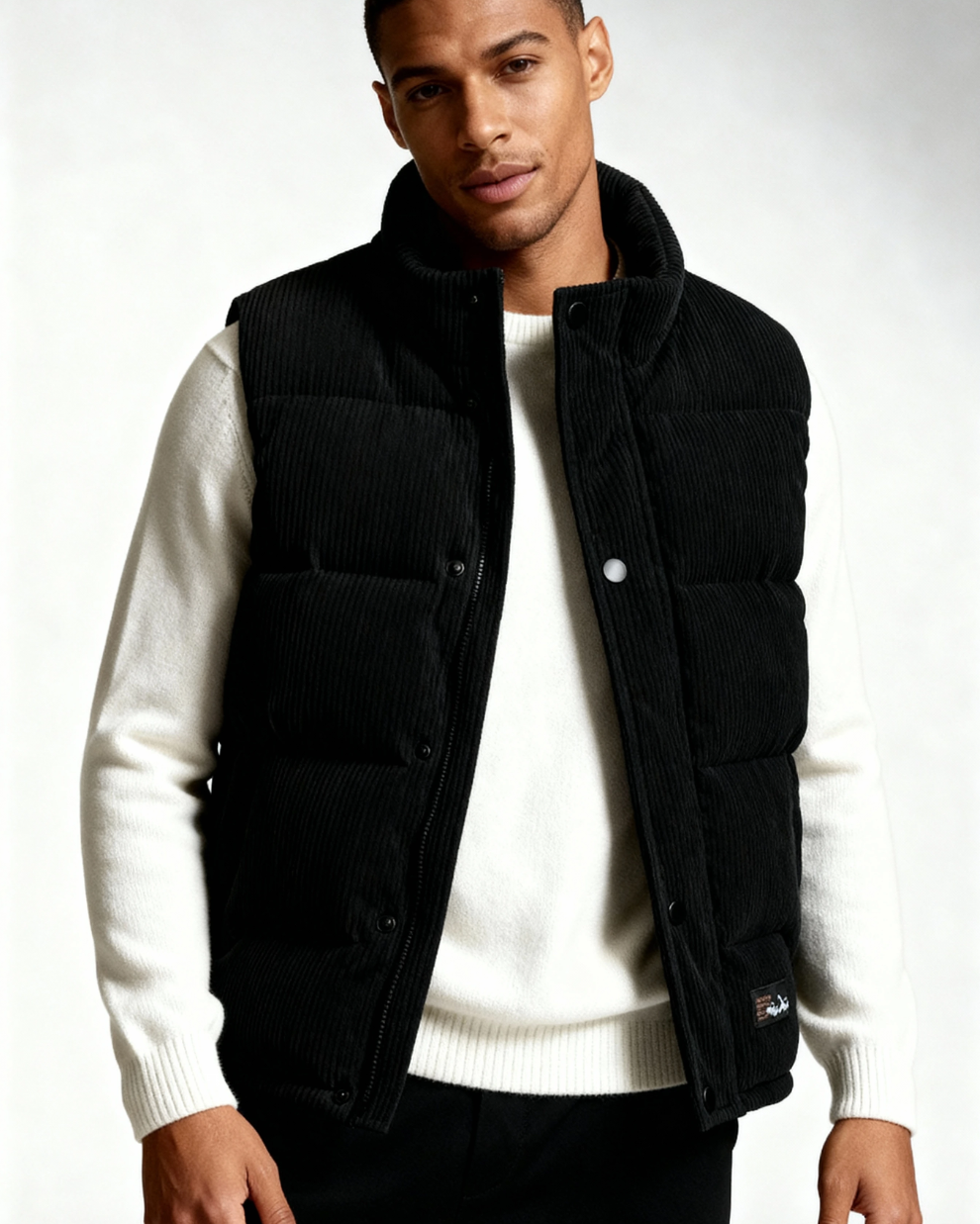 Gilet Uomo Imbottito in Velluto a Coste