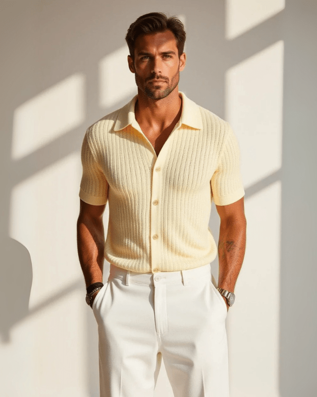 Polo Uomo Elegante in Cotone Knit Premium Estiva Setosa