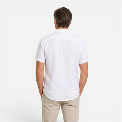 Camicia Lino Uomo Manica Corta Traspirante Classica Estiva