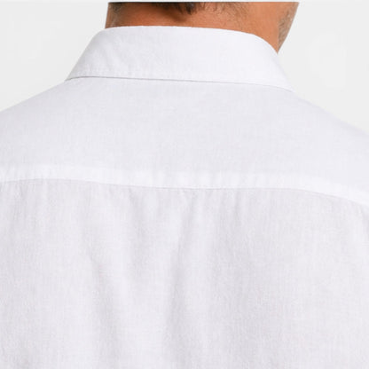 Camicia Lino Uomo Manica Corta Traspirante Classica Estiva