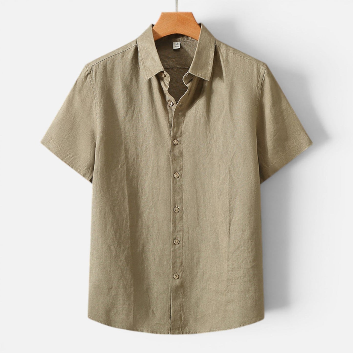Camicia Lino Uomo Manica Corta Traspirante Classica Estiva