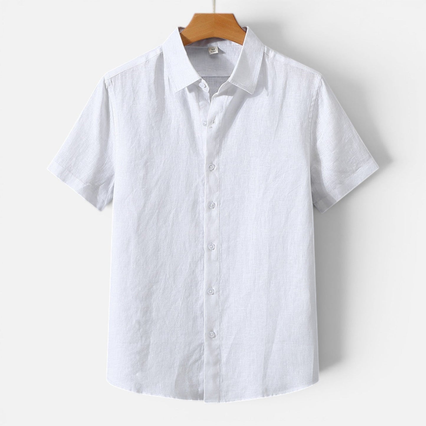 Camicia Lino Uomo Manica Corta Traspirante Classica Estiva