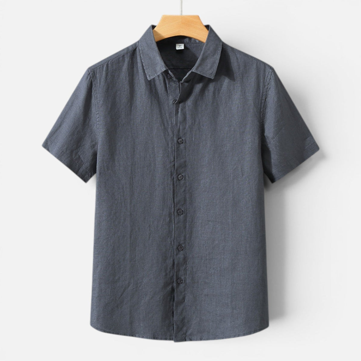 Camicia Lino Uomo Manica Corta Traspirante Classica Estiva