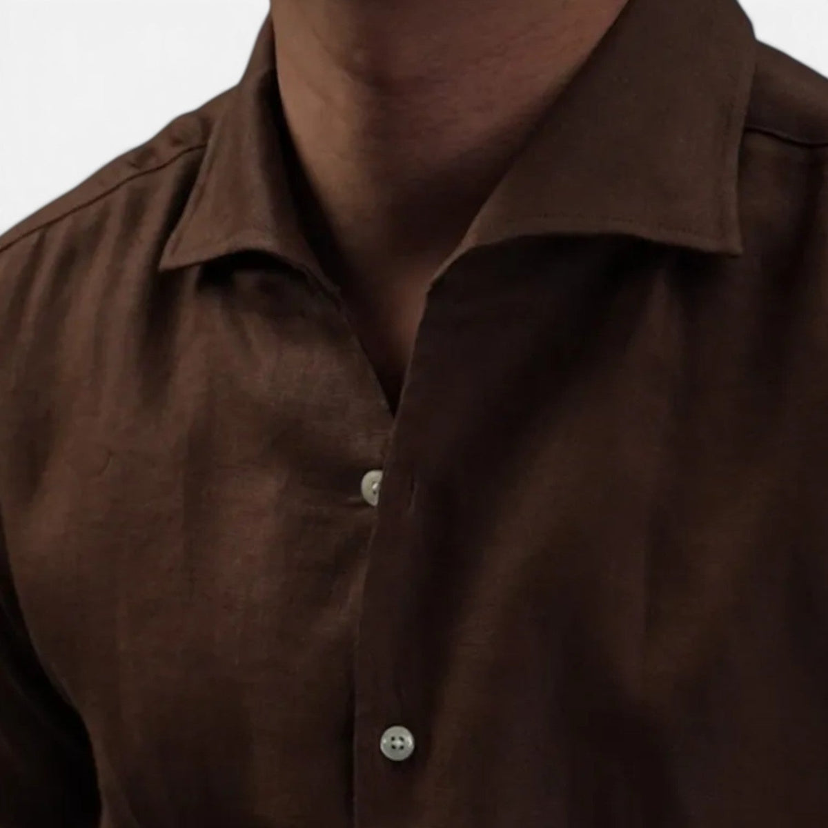 Camicia Lino Uomo Slim Fit Leggera Traspirante Business Casual